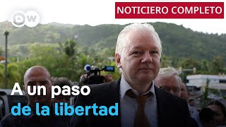 🔴 DW Noticias del 25 de junio Julian Assange llega a territorio estadounidense Noticiero completo [upl. by Adnek]