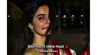 Billo Nachi Mere Naal  BILLO   JStar Slowed  Reverb  Lofi Song ❌ [upl. by Hahseram784]