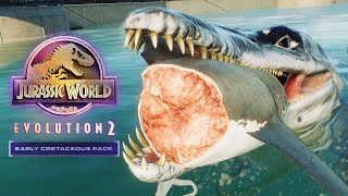 KRONOSAURUS  New Shark Feeding amp Hunting Animations Skins amp More Jurassic World Evolution 2 [upl. by Donal440]