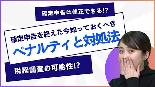 【確定申告の内容があっているのか不安な方へ】所得税申告を終えた今知っておくべき！申告内容に誤りがあった際の対処法とペナルティについて解説！ [upl. by Keegan330]