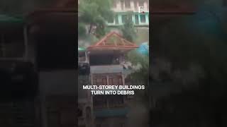 Watch Dramatic Video Of Building Collapse in Indias Himachal Pradesh  Subscribe to Firstpost [upl. by Ennybor668]