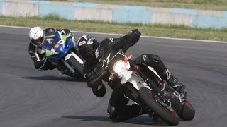 Supermoto vs Supersport [upl. by Ahsinawt938]