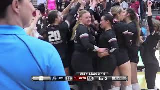 Whitworth Volleyball highlights vs George Fox [upl. by Ranique]