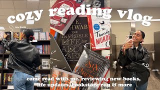 cozy reading vlog 🧸☕️ ✨ book shopping barnes run and more [upl. by Hau217]