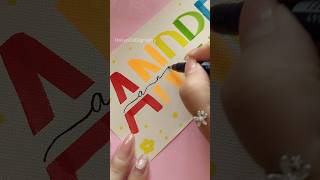 What’s Your Color ☺️  Satisfying Colorful Name Lettering shorts lettering halyncalligraphy [upl. by Leciram721]