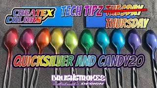 Quicksilver amp Candy2o Anodized Look Createx Tech TipZ Thursday BrusHstroKeZ [upl. by Anirtep]