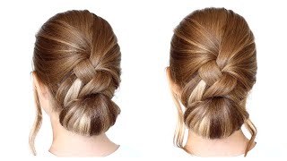 DIY Wedding guest updo hairstyles braids braidhairstyle [upl. by Lebasiram]