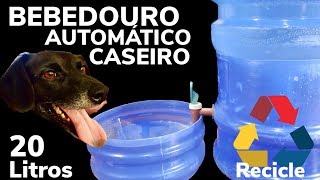 BEBEDOURO AUTOMÃTICO CASEIRO DE 20 LITROS  CACHORRO COMO FAZER BEBEDERO CASERO PERROS E MASCOTAS [upl. by Anayi]