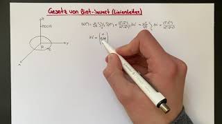 Gesetz von BiotSavart Linienleiter  Elektrodynamik [upl. by Euqinor]