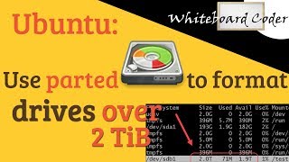 Ubuntu Use parted to format disk over 2 TiB [upl. by Mallis]