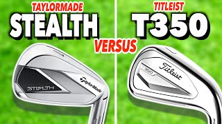 Titleist T350 Irons v Taylormade Stealth Irons  Head to head [upl. by Jordanson]