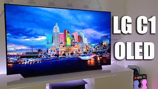 NEW 2021 LG C1 OLED Unboxing and Setup  EVERYTHING YOU NEED TO KNOW [upl. by Noslen]