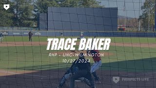 RHP Trace Baker UNC Wilmington  102724 Fall Scrimmage [upl. by Brace240]