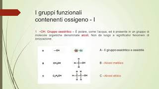 I gruppi funzionali dellOssigeno [upl. by Woodie]