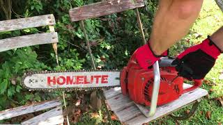 Homelite XL 12  Vintage Chainsaw [upl. by Florence]