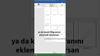 word Belgenizi Daha Profesyonel Yapın Filigran Ekleme İpuçları  Yiğit Altun genç shorts [upl. by Cordey216]