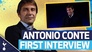 Antonio Contes first interview as Tottenham Hotspur Head Coach [upl. by Felicie]