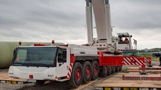 Liebherr LTM1500 disassembling a windmill [upl. by Ahsakat]