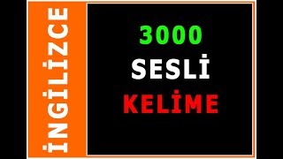 Sesli ingilizce 3000 kelime [upl. by Richers]