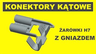 Konektory kątowe nieizolowane z gniazdem wtykowym dla żarówki H7 [upl. by Anayt7]