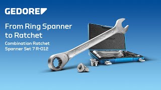 These spanners become a ratchet  GEDORE combination spanner set 7 R012 [upl. by Ailahk]