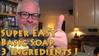 Super Easy Basic Soap Only 3 Ingredients Must know Homestead Skills [upl. by Annaehs430]