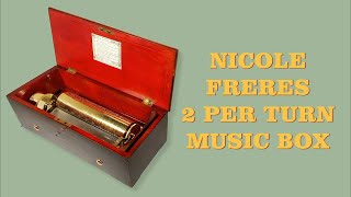 1862 Antique Nicole Freres 12 Air 2 per Turn Music Box C 1862 [upl. by Adnahsat]