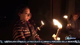 San Giuliano di Puglia la fiaccolata illumina il percorso della memoria [upl. by Bashee]