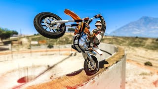 INSANE quotREAL LIFEquot MOTORBIKE STUNTS  GTA 5 Stunt Mod [upl. by Eehc]