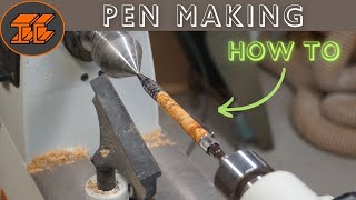 DIY How to Make Pens on Your Lathe Woodturning [upl. by Nylodam]