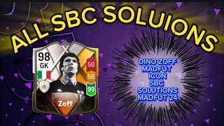 DINO ZOFF 98 RATED ALL 16 MADFUT SOLUTIONS  MADFUT ICON SBC SOLUTION  MADFUT 24 [upl. by Linis]