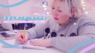 STUDIO VLOG 019  New Pins amp Changing my Youtube Channel [upl. by Eibrab]