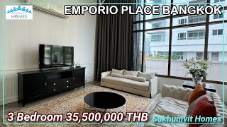 Luxury Duplex for Sale and Rent Emporio Place Bangkok 3 Bed 35500000 THB [upl. by Nikkie]