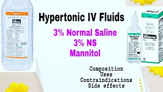 3NS and Mannitol••Uses ContraindicationsAdverse effects CompositionProperties  DrGurukumar [upl. by Akenor]