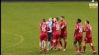 INCREDIBLE SHAY MCCARTAN SCORES WINNING GOAL FOR PORTADOWN FROM HIS OWN HALF V LARNE  BBC SPORT [upl. by Letnom]