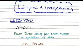 Leiomyoma and Leiomyosarcoma  Pathology [upl. by Ennovehc]