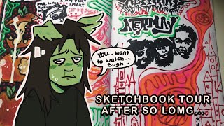 A very SICK sketchbook tour literally June 2022 March 2023 [upl. by Neelon]