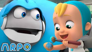 ARPO and Baby Daniel Paint Easter Eggs  1 HOUR OF ARPO THE ROBOT  Funny Kids Cartoons [upl. by Hillari42]