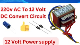 How to make 12Volt Power Supply at Home Using 12012 Transformer [upl. by Blasien]