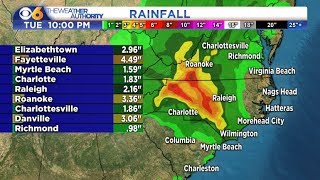 Florence remnants will keep rain around through Tuesday 0916 update [upl. by Aroved]