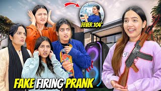 Fake Firing Prank With My Family🔫🤣Rabia Ko 104 Fever Hogia🤒Sistrology [upl. by Kylynn277]