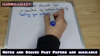 Goldfeld Quandth test  Solved past papers  hetroscedasticity [upl. by Llennoj]