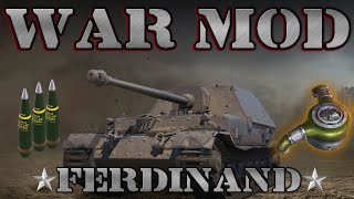 War Mod Ferdinand Guns and Engine Sounds [upl. by Ynaittirb633]