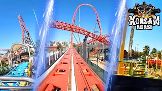 All Roller Coasters at Korsan Adasi Istanbul ğŸ‡¹ğŸ‡· 4K Onride POV [upl. by Ferri]