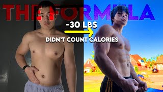 How I lost 30 pounds got jacked AF and made a braindead formula for weight loss that you can copy [upl. by Eloisa]