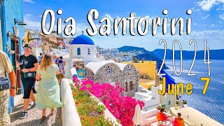 Oia Santorini walking tour 4k Greece 2024 [upl. by Ahsekahs]