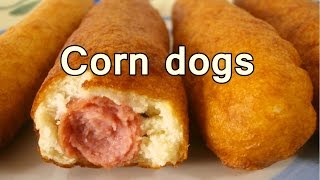 corn dog recipe  Yummy cooking crispy hot dog [upl. by Joaquin]