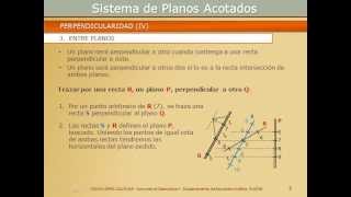 Sistema de Planos Acotados 04 Perpendicularidad entre rectas y entre planos [upl. by Bej]