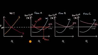 Economic profit for firms in perfectly competitive markets [upl. by Hazelton]