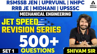 RSMSSB JENUPRVUNLNHPCRRB JEMIDHANIUPSSSC 2022  Mechanical Engineering  500  Questions 1 [upl. by Abbye934]